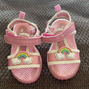 Carter's Toddler size 5 Sandals with Rainbow Design